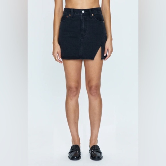 Pistola Black Denim Mini Skirt | Rhea Voltaire Wash | Size 28 - Picture 5 of 9